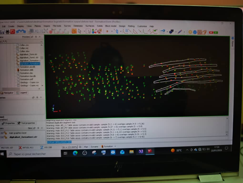 Modélisation 3D d'un gisement sous Surpac